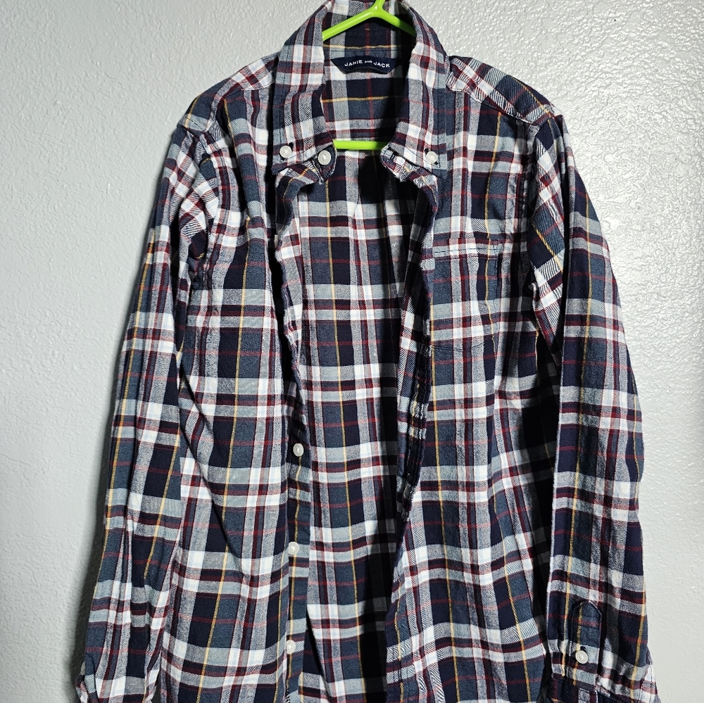 Janie and Jack brushed twill shirt